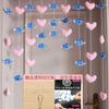 Cortina de puerta Stilwell Love con dibujos animados, bonita cortina divisoria con velcro, sin perforaciones y con cifrado para dormitorio y hogar.