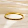 Pulsera de Acero Inoxidable para Mujer de Joyería Transfronteriza, No se Desvanece, Moderna, Lujo Ligero, de Nicho, Circonita Estrellada, Pulsera de Acero de Titanio para Mujer