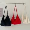 2025 Nueva Bolsa de Lona Artística Plisada Tendencia Moda Bolsa Tote de Verano Versátil Gran Capacidad Bolsa de Axila
