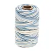 Corda de Fio de Algodão Colorido Core-Spun com Cor Gradiente para Materiais de Tecelagem Manual, Pulseiras de Joias, Corda Redonda Feita à Mão DIY