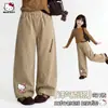 Calça de Moletom Casual com Barra em V para Meninas Outono 2026 Novo Estilo Roupas Infantis Médias e Grandes Estilosa Versátil Solta de Pernas Largas