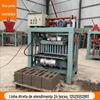 Nova máquina de tijolos de concreto com almofada de dois furos exportação africana máquina de tijolos de cimento semiautomática máquina de fabricação de tijolos de cimento sem queima