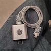 Capa protetora prateada galvanizada para cabo de dados Apple 20W iPhone15/16 14plus