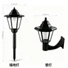 Nova Iluminação Decorativa Solar Externa Lâmpada de Parede Villa Jardim Quiosque Corredor Corredor Lâmpada de Parede Externa Pátio