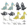 Mezcla de 8 Animales Dinosaurios Herbívoros Lindos de Dibujos Animados Colgante de Aleación de Zinc Accesorios de Joyería para Pulsera DIY Collar Llavero