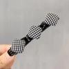 Pasador Trenzado de Doble Capa Pied de Poule para el Cabello, Accesorio para el Cabello para Mujeres, Pinza para Flequillo Cuadros Grande y Pequeño, Moderno y No Daña el Cabello