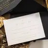 Convites de Casamento Transfronteiriços Europeus e Americanos, Cartões de Convite em Acrílico com Envelope Preto, Cartões de Cumprimentos e Convites para Celebrações de Casamento e Feriados