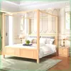 Cama de Dossel, Cama de Madeira Maciça, Móveis Clássicos, Cama com Cabeceira Macia, Cama de Dossel Estilo Antigo Ming e Qing, Móveis para Pousada, Cama de Pousada