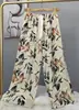 Pantalones de pijama de algodón para mujer, verano, finos, estampados, casuales, de pierna ancha, pueden usar mujeres embarazadas, comercio exterior, pantalones de talla grande