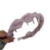 Diadema Coreana Plisada con Dientes, Diseño de Corona Alta, Exquisita Diadema de Perlas Versátil para Uso Diario, Lavado de Cara y Peinado