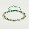 Pulseira de Ágata Verde para Mulheres, Novo Design de Nicho Estilo Chinês, Pulseira Trançada Feita à Mão, Presente de Amizade, Contas da Sorte
