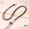 Cordón de cuentas para el cuello con cuentas de transferencia doradas Hebilla Ping An Cuerda de collar al por mayor para hombre y mujer Cadena de clavícula ajustable de 2 mm