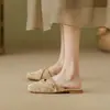 2026 Nuevos Zapatos Perezosos de un Paso Estilo Coreano Modernos Chic Absolutamente Hermosos Mocasines de Punta Cerrada para Mujer Verano Ropa de Exterior Salir