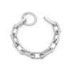 Pulsera de acero de titanio chapado en oro de 18 quilates, nuevo diseño transfronterizo, cadena gruesa grande, pulsera de personalidad, moda INS, B242443
