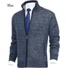 Novedad Otoño/Invierno 2026 Suéter Cardigan de Color Sólido con Cuello Alto de Moda Chaqueta Tejida Suéter de Talla Grande para Hombre