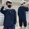 Camiseta de Manga Larga de Algodón Puro para Niños, Elegante y Fresca para Primavera y Otoño, Camiseta Básica de Cuello Redondo para Niños, Ropa Infantil Moderna