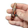 Cuentas Dzi de Nueve Ojos Negras y Rojas, Cuentas Sueltas de Jade, Cuentas Cilíndricas de Ágata, Accesorios para Joyería, Cuentas Hechas a Mano
