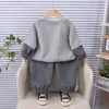 Conjunto de Ropa de Otoño para Niños 2026 Nuevo Estilo Coreano Moda para Niños Primavera y Otoño Sudadera de Manga Larga Conjunto de Dos Piezas para Mayorista