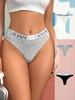 Paquete de 3 tangas de algodón puro para mujer, color mixto, ropa interior para mujer