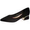 Zapatos Antideslizantes de Punta Fina, Tacones Altos Cómodos de Punta Cerrada, Zapatos de Salón Versátiles de Color Sólido, Estilo Francés, Novedad Otoño 2026