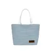 Bolsa de ombro grande de cor bloco listrada nova para atacado transfronteiriço, estilo pequeno e fresco, alta aparência, para aula e deslocamento