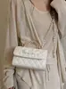 Bolso de Mano Cuadrado Pequeño Acolchado de Moda de Verano 2026 Yuezhi, Bolso de Hombro y Cruzado Versátil y Elegante