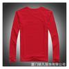 Camiseta para actividad grupal impresión de imagen-65 algodón peinado microelástico tela cruda cuello redondo rojo grande manga larga camiseta para hombre