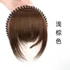 Faixa de Cabelo Sintético com Franja Integrada, Aplique de Cabelo para Cobrir Fios Brancos na Frente, Costeletas de Aparência Natural, Aplique de Cabelo com Franja Desfiada