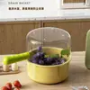 En Stock para Entrega Inmediata y DropshippingBandeja Doble para Lavar Verduras con Cesta Escurridora, Plato para Frutas Doméstico, Plástico Espesado para Uso en Cocina