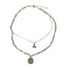 Cadena de Clavícula de Acero Titanio Flor de Cerezo 2025 Nuevo Ins Otoño e Invierno Casual Temperamento Diseño Nicho Más Fácil de Combinar Collar