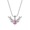 Collar con colgante de plata de ley s925 de gran venta, con forma de ciervo hembra, circonitas coloridas, suministro transfronterizo en vivo, regalo de San Valentín
