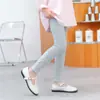 Leggings de primavera e outono para meninas, meias-calças de bebê para crianças 95% algodão slim-fit calças externas infantis fabricantes atacado