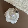 Broche de Camelia Vintage para Mujer, Pasador de Doble Uso, Sensación de Lujo Ligero de Alta Gama, Elegante Pasador de Solapa para Trajes y Suéteres, Accesorio