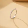 Anel de Prata Esterlina S925 para Mulheres Estilo Europeu e Americano Transfronteiriço Alta Qualidade Luxo Acessível Empilhável Estilo Ins Anel de Diamante em Fileira Cruz Rombo Estrela Olho de Cavalo para Mulheres