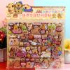 Calcomanías Infantiles de Dibujos Animados Estéreo de Doble Capa Kuromi Melody Sanrio Capibara Labubu Calcomanías de Burbujas
