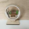 Novos artesanatos de madeira criativos paisagem animal decoração de mesa placa de combinação simples decoração placa atacado de fábrica