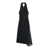 Vestido Midi Feminino Transfronteiriço 2025 Novo Estilo Europeu e Americano Moda Patchwork Renda Veludo Midi 5029224