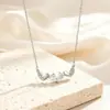Collar Exagerado de Doble Capa con Colgante de Corazón, Gotas de Aceite, Hermoso, de Venta Caliente en Europa y América para Mujeres con Circonita Microincrustada, Elegante y Versátil