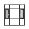 Ventanas de sistema de aleación de aluminio, personalizadas por fábrica de Foshan, ventanas abatibles de aluminio de rotura de puente térmico serie 110, el color se puede personalizar, ventanas de balcón