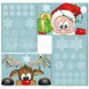 Adesivos de Natal Coloridos Dupla Face Conjunto Floco de Neve Branco Adesivos Eletrostáticos para Vidro Decoração de Janela de Natal Grades de Janela Adesivos de Parede