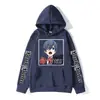 Casaco de moletom transfronteiriço Anime Black Deacon com estampa de moletom Outono Solto Casaco de marca da moda Masculino Outono