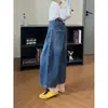 Jeans Retro Azules de Pierna Curva para Mujer Primavera Otoño Nuevo Tallas Grandes Forma de Pera Baja Cubren Caderas Adelgazantes Pantalones de Pierna Ancha