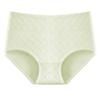 Ropa interior de algodón puro jacquard para mujer, de cintura alta, transpirable, antibacteriana, con diseño de jacquard en la cadera y cómoda, con cintura alta y con efecto contracción abdominal.