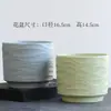 Maceta de Cerámica Minimalista Estilo Nuevo Corrugado Pequeña, Mediana, Grande Estilo Ins con Plato para Uso Doméstico, Adecuada para Suculentas, Phalaenopsis y Orquídeas Colgantes