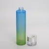 Garrafa redonda reta personalizada sub-embalada garrafa de vidro bomba de pressão frasco de vidro para emulsão frasco de vidro para essência conjunto de frascos de vidro cosméticos fornecimento