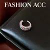 Pendientes de Clip Redondos de Doble Capa de Circonita de Colores para Mujeres Sin Perforaciones, Brazaletes de Oreja de Diseño Único de Nicho, Pendientes de Lujo Ligero de Gama Alta