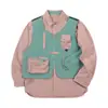 Estilo Montanha Esportes ao Ar Livre e Lazer Bolso Conjunto de Duas Peças Dopamina Camisa Solta 9290
