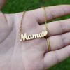 Collar de Acero de Titanio Transfronterizo Europeo y Americano Nuevo Mamá Carta para Mujer "Amo a Mamá" Collar Regalo para el Día de la Mujer