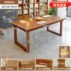 Escritorio para sala de estar, escritorio largo grande para leer y estudiar, mesa de comedor para el hogar, mesa doble larga, estación de trabajo para computadora