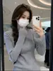 Suéter base de encaje chic suave LEKA de cuello alto medio, nuevo top de punto interior para mujer otoño 2026